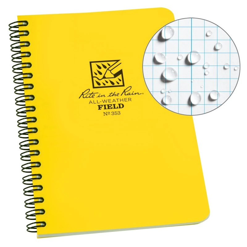 Rite in the Rain Polydura Side Spiral Field Notebook - 4.875 x 8.125