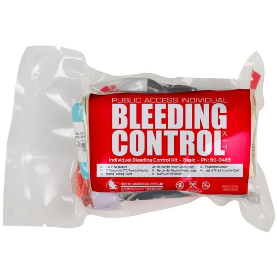North American Rescue Individual Bleeding Control Kit · Basic, Vacuum-Sealed
